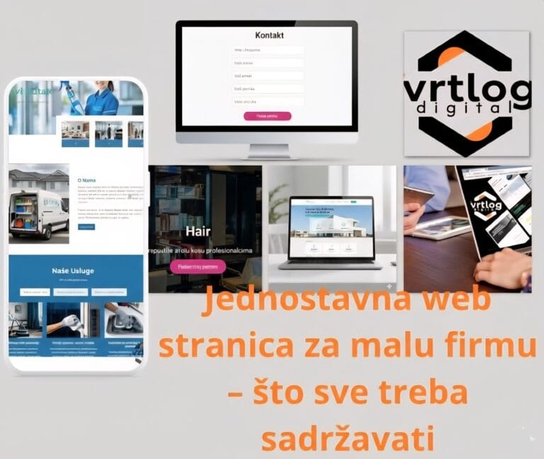 jednostavna web stranica za malu firmu
